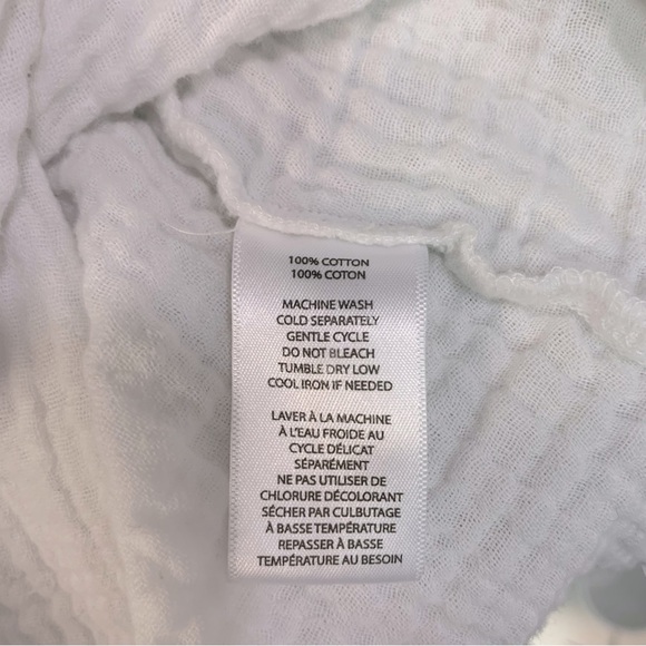 Beach Lounge White Gauze Shirt Size L - Picture 6 of 6